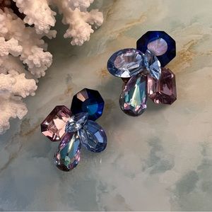 PETRA 80s Chunky Cluster Statement Earrings